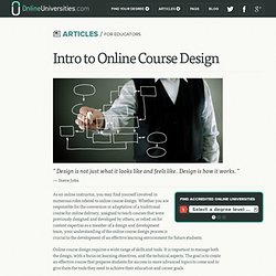 Intro to Online Course Design
