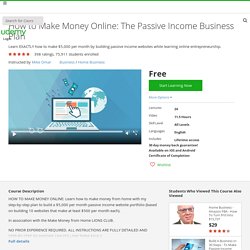 How to Make Money Online: The Passive Income Business Plan