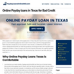 Online Payday loans in Texas - PaydayLoansOnlineSND