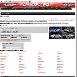 Tires and Wheels for your Auto, SUV, and Light Truck from Performance Plus Tire