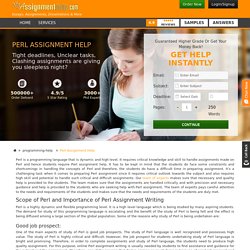Online Perl Assignment Help