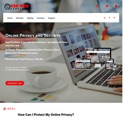 How to Keep your Online Personal Information Safe