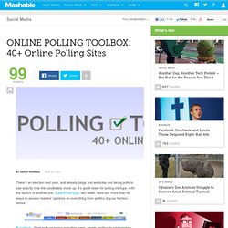 ONLINE POLLING TOOLBOX: 40+ Online Polling Sites