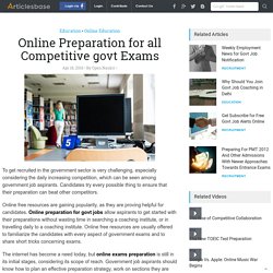 Online Preparation for all Competitive govt Exams