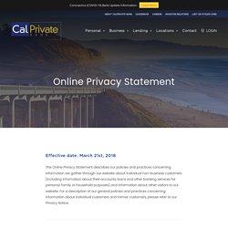 Online Privacy Statement