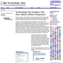 Online Word Processors - 180 Technology Tips #168