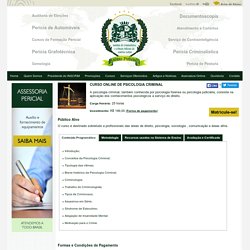 Curso Online de Psicologia Criminal