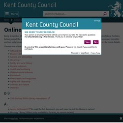 Online reference library - kent.gov.uk