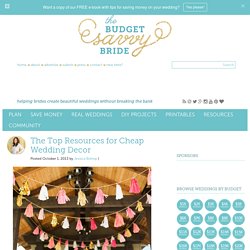 The Top Online Resources for Cheap Wedding Decor