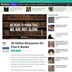 20 Online Resources for Free E-Books