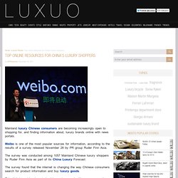 Top online resources for China’s luxury shoppers