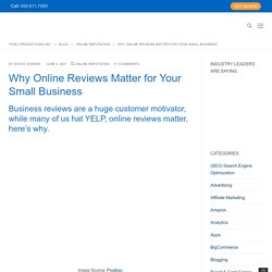 Why Online Reviews Matter for Your Small Business