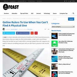 Online Rulers To Use When You Can’t Find A Physical One