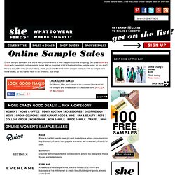 Find the Latest Online Sample Sales on SheFinds