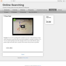 Online Searching: 7 Free Text