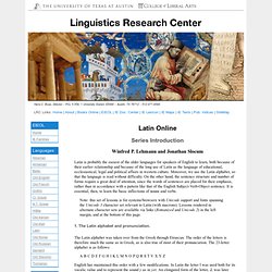 Latin Online: Series Introduction