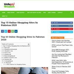 Top 10 Online Shopping Sites In Pakistan 2020