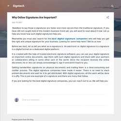 Why Online Signatures Are Important?
