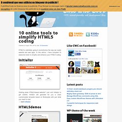 10 online tools to simplify HTML5 coding