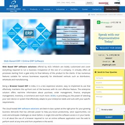 Online ERP Software, Web Based ERP Solutions India