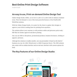 Best Online Print Design Software – Telegraph
