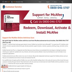 Online Support for McAfee Antivirus Scan