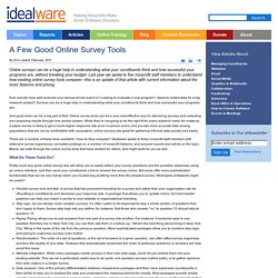 A Few Good Online Survey Tools