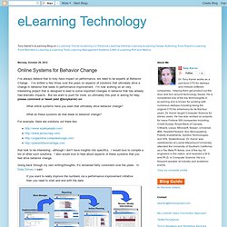 Online Systems for Behavior Change
