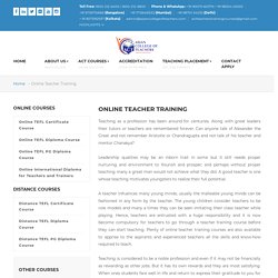 Online Teacher Training