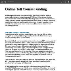 Online Tefl Course Funding