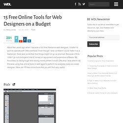 15 Free Online Tools for Web Designers on a Budget