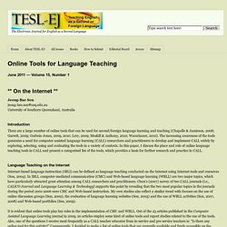 Online Tools for Language Teaching