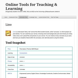 Online Tools for Teaching & Learning