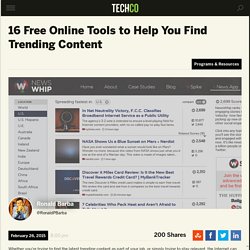 16 Free Online Tools to Help You Find Trending Content