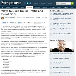 Ways to Build Online Traffic and Boost SEO