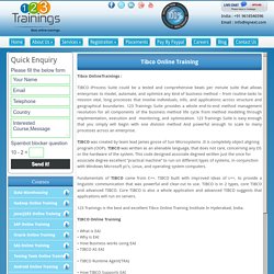 Online Tibco Training in Hyderabad India
