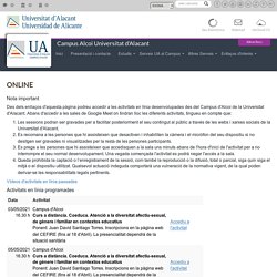 Online. Campus Alcoi Universitat d'Alacant