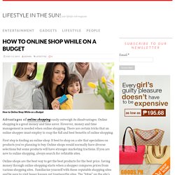 How to Online Shop While on a Budget