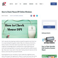 How to Check Mouse DPI Online Windows - StuffRoots