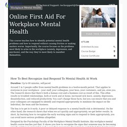 Workplace Mental Health eLearning Center