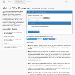 Xml To Csv Conversion Tool