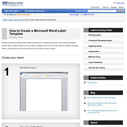 How to Create a Microsoft Word Label Template - Label Learning Center