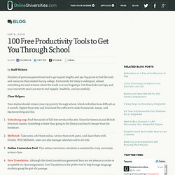 100 Free Productivity Tools to Get You Through School