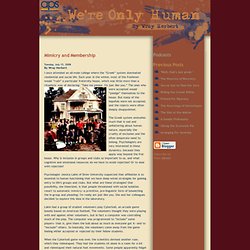 We're Only Human...: Mimicry and Membership