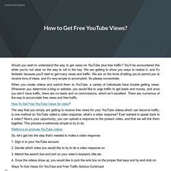 How to Get Free YouTube Views?