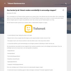 Hoe herstart je de Telenet-modem onmiddellijk in eenvoudige stappen?