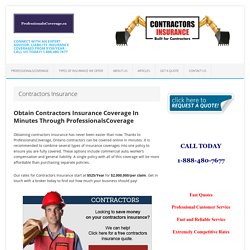 Contractors Insurance - Ontario, Canada