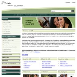 Image of Ontario Skills Passport website homepage