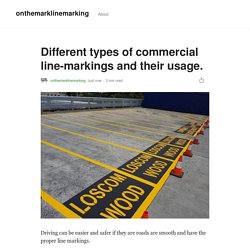 Different types of commercial line-markings and their usage.