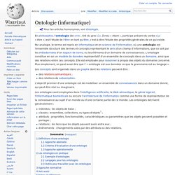 Ontologie (informatique)